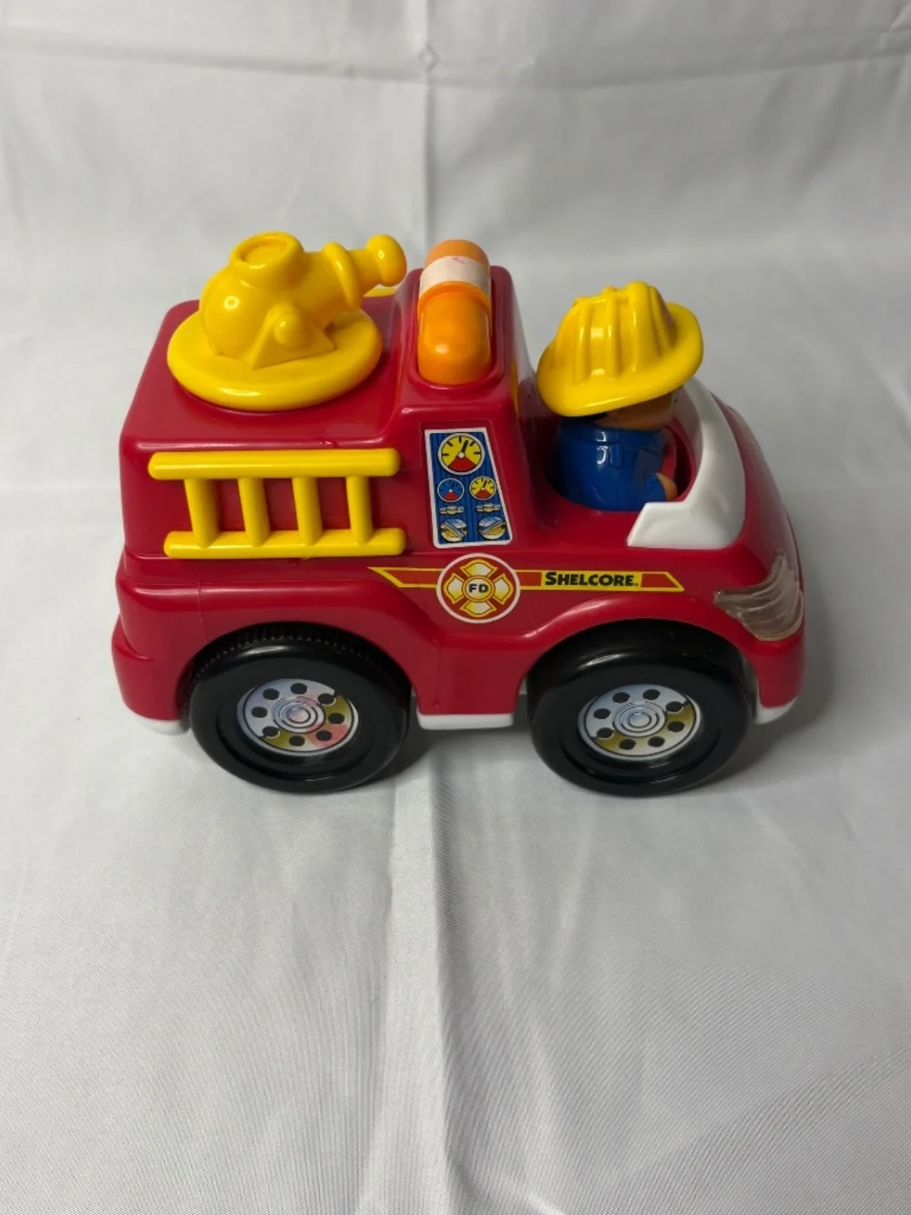 1998 Shelcore Lights and Sound Fire Truck Toy Vintage 7